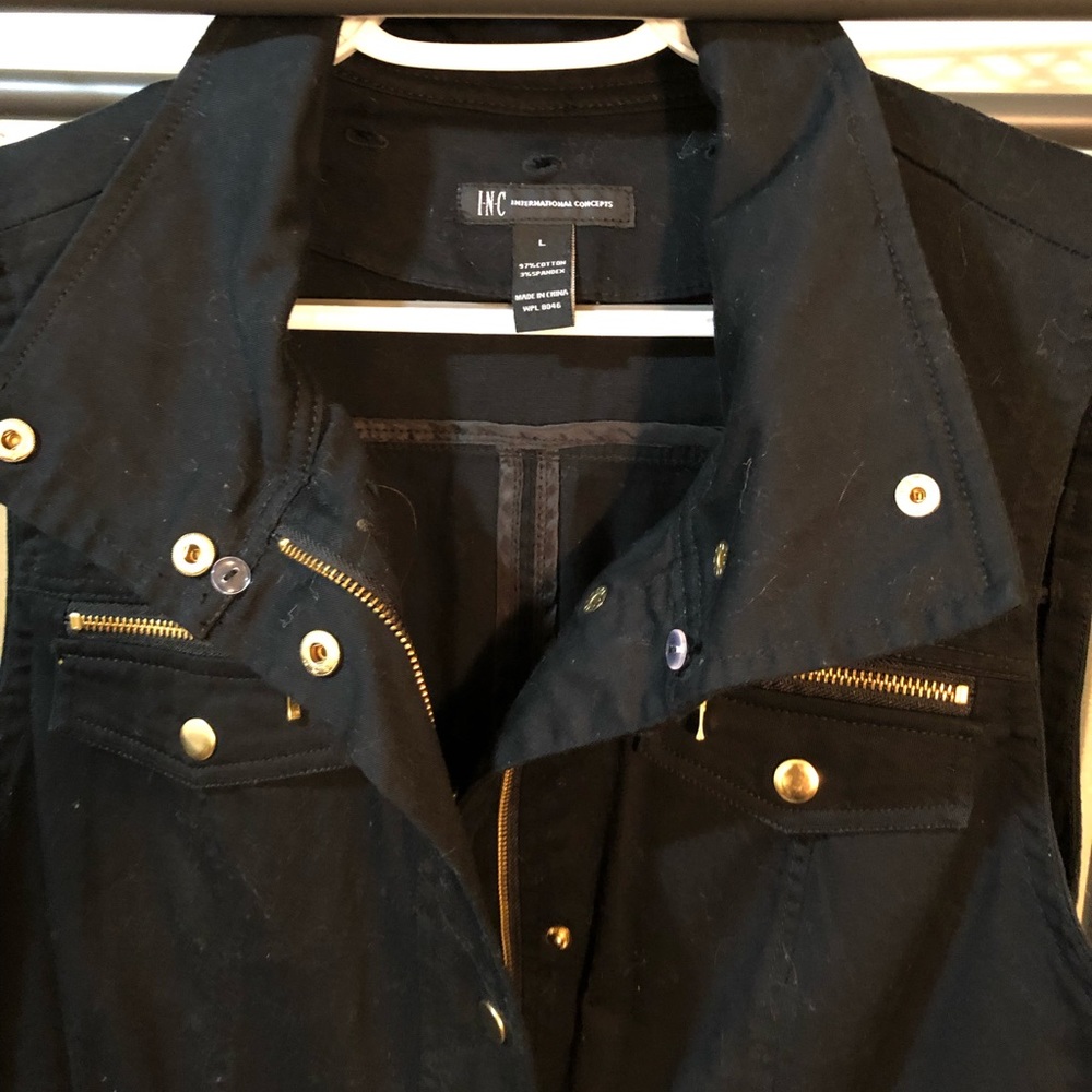 INC. beautiful vest, black, large - Picture 2 of 8